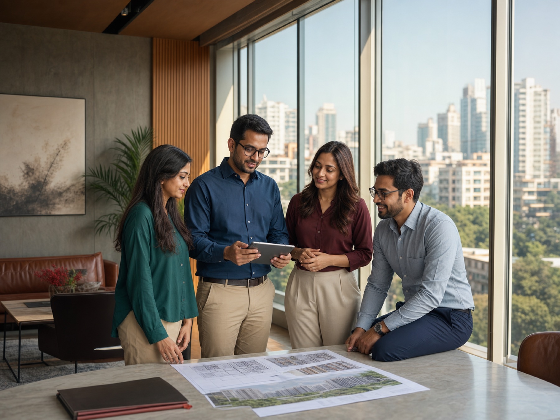 Property Bangladesh professionals reviewing a property plan in Dhaka