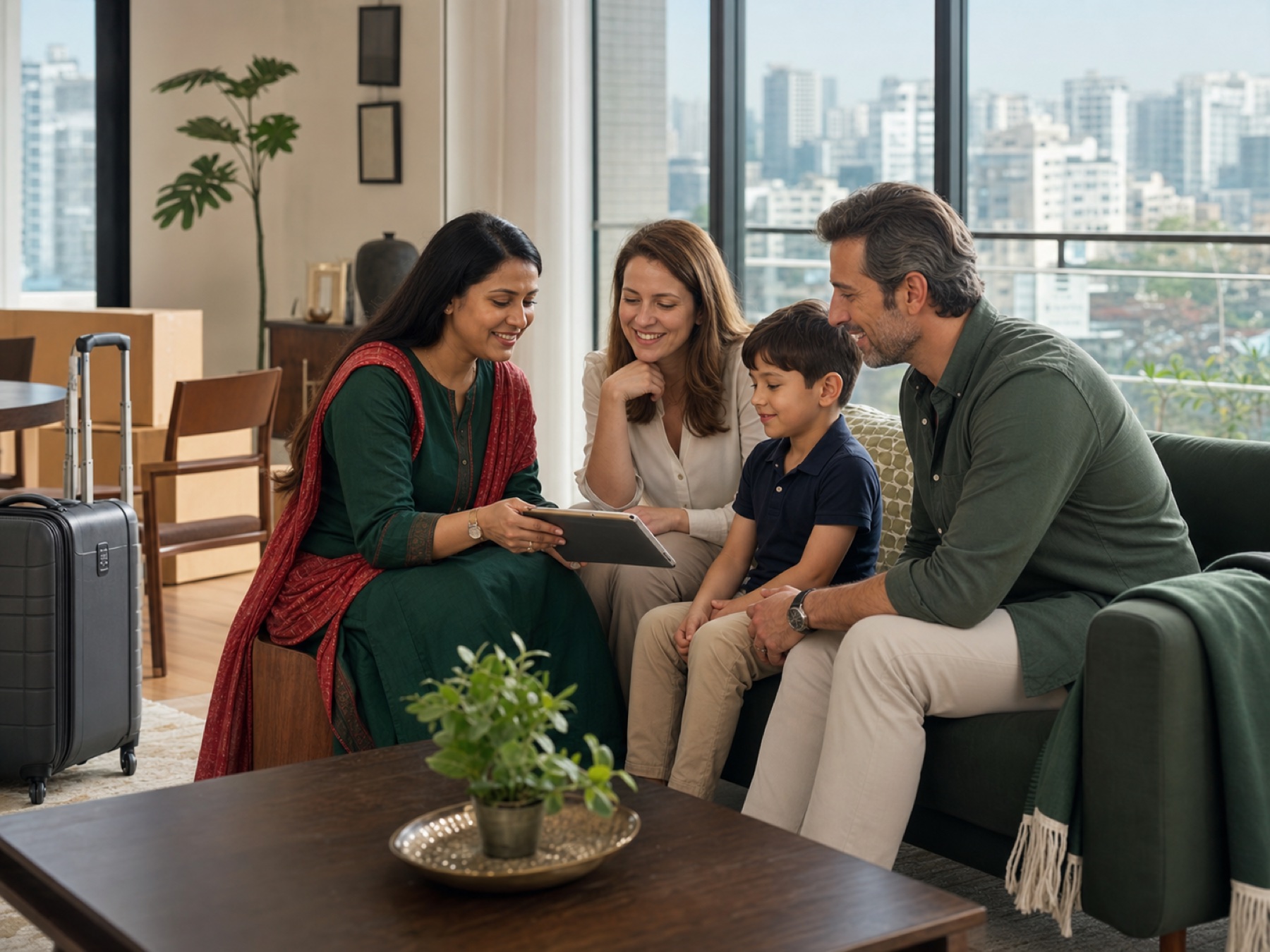 A destination consultant welcoming an expatriate family to their new home in Dhaka